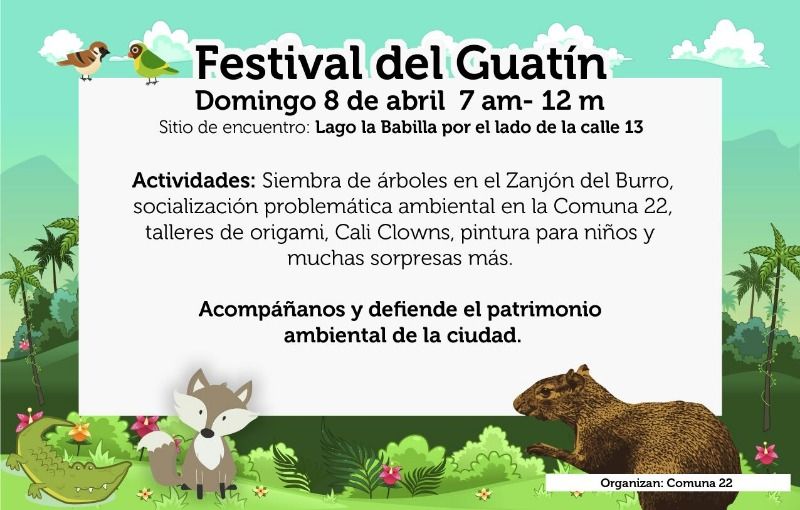 Con Festival del Guatín habitantes de la comuna 22 dirán no a intervención del Zanjón del Burro