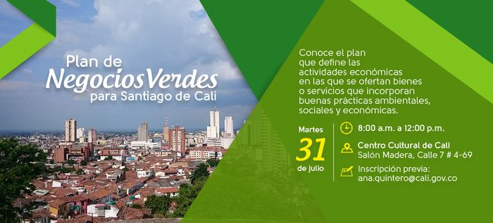 Dagma socializará Plan de Negocios Verdes para Cali Dagma socializará Plan de Negocios Verdes para Cali