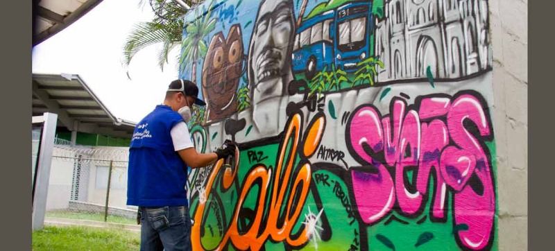 Festival Graficalia 2018 abre con colorido mural dedicado a Cali