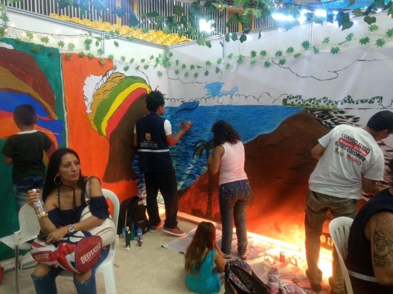 Mural interactivo atrajo a cientos de personas en el Quilombo del Petronio Álvarez