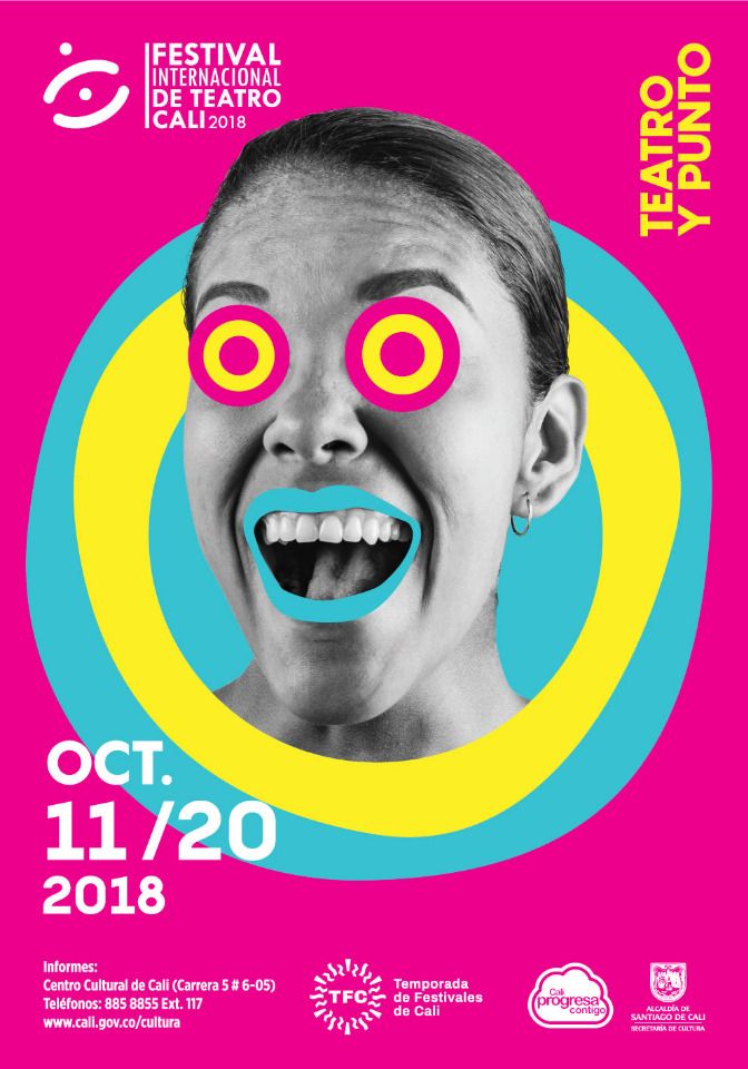 Este es el afiche oficial del Festival Internacional de Teatro de Cali 2018