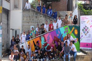 Artistas británicos y habitantes de Montebello hablaron en colores
