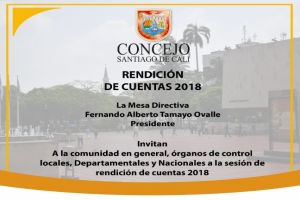 Este martes concejales rendirán cuentas ante la ciudadanía caleña