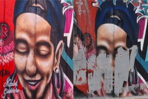 Rechazan vandalismo contra arte urbano de la calle 5