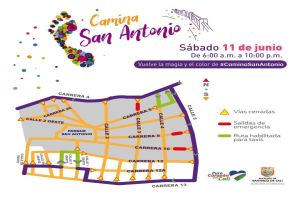 Tome previsiones con los cierres viales para "Camina San Antonio"